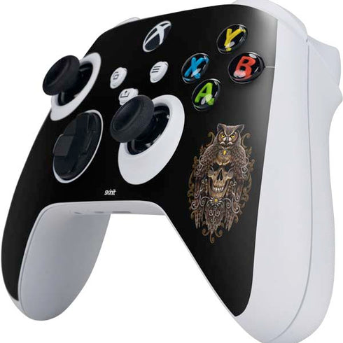 Skull and Owl by Sarah Richter Xbox Series S Controller Skin